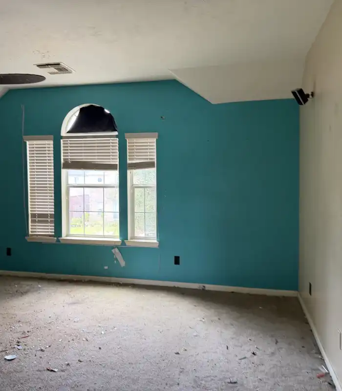 Vacant Spring home interior needing repairs and updates