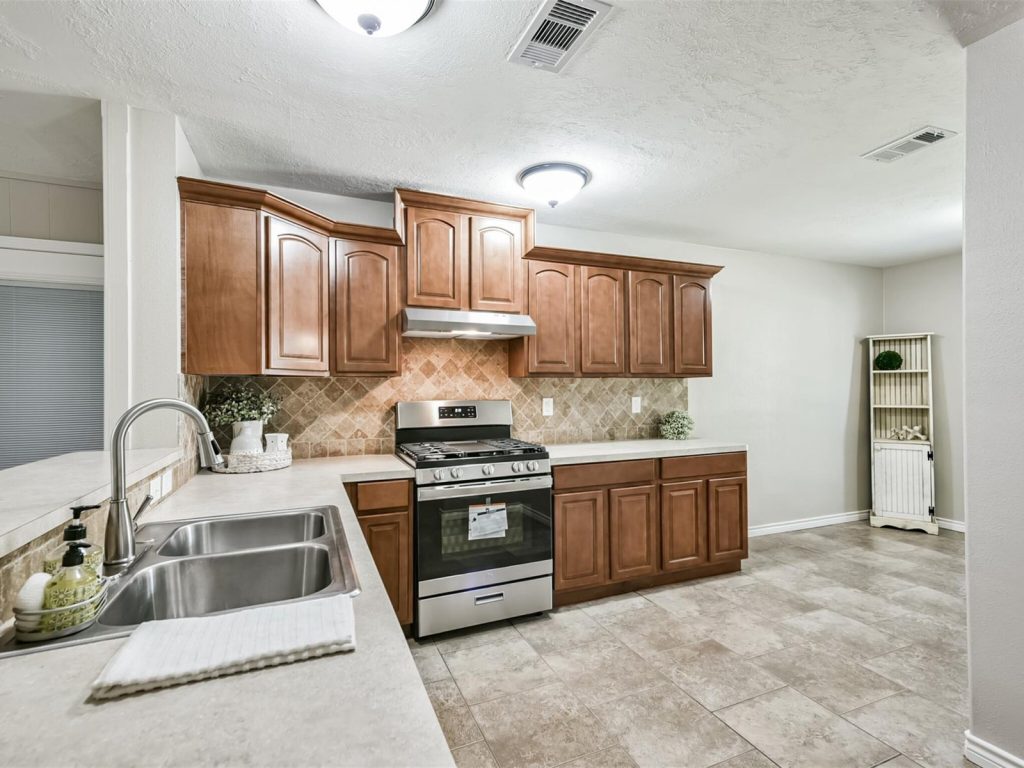 Updated kitchen in a Shore Acres home in La Porte, TX bought for cash