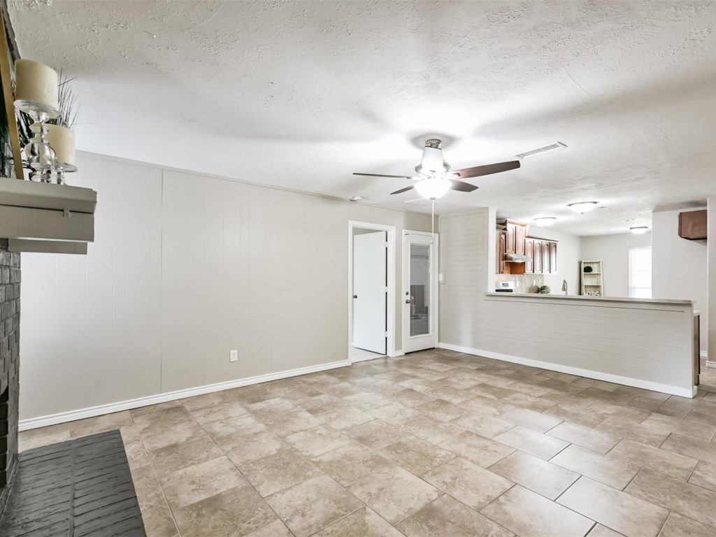 Living room in a Beechaven Drive home in La Porte, TX sold by a downsizing owner