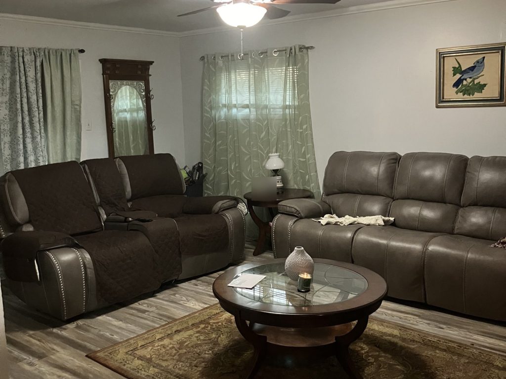 Living room of longtime family home sold as-is to Houston cash home buyers