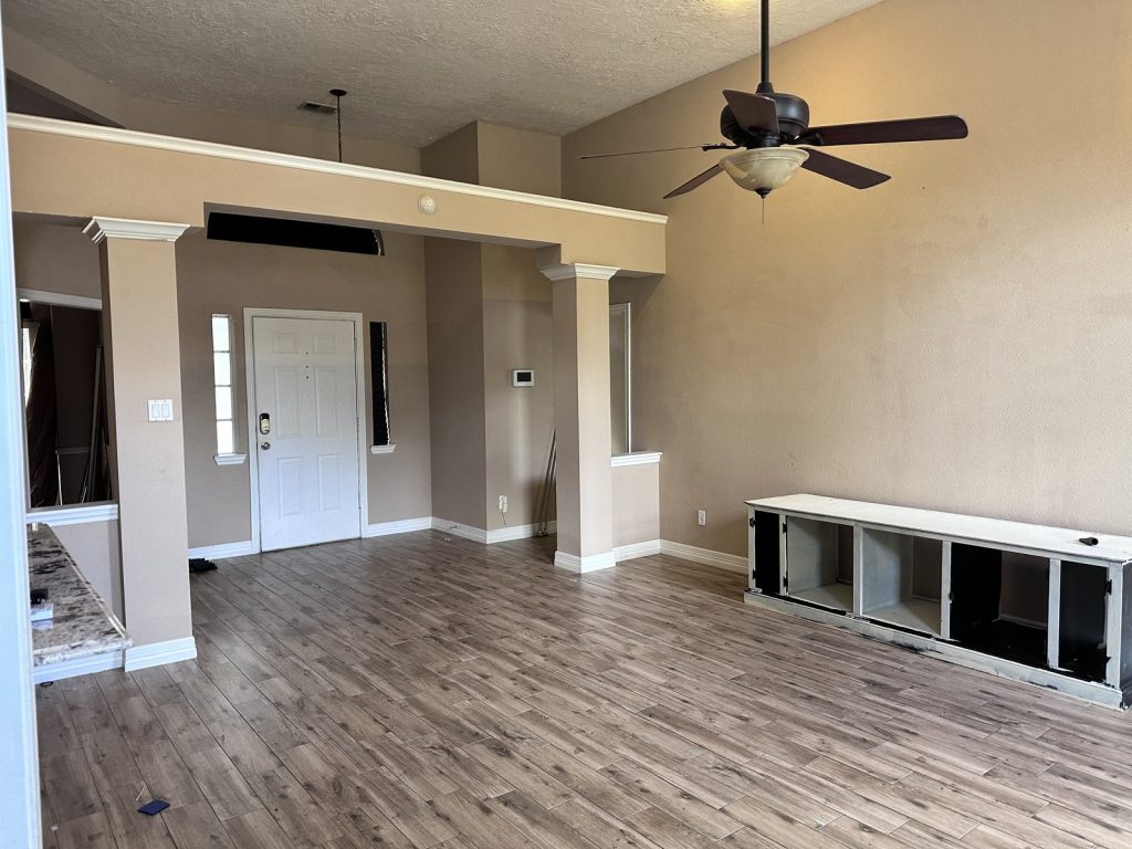 Living room at a move-in-ready Klein Meadows home in Spring, TX