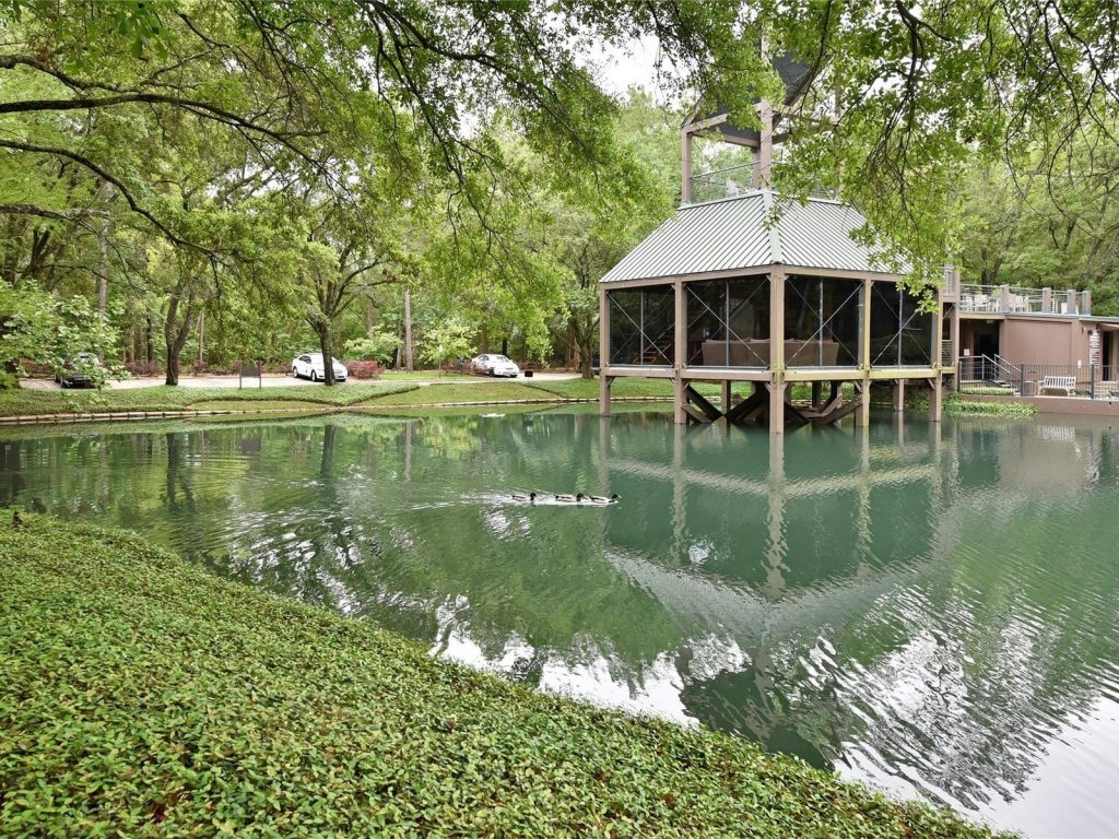 Lakeside pavilion in the Memorial West Houston TX townhome community
