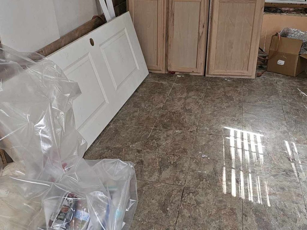 Renovation materials in a distressed home sold for cash in Near Northside, Houston, TX