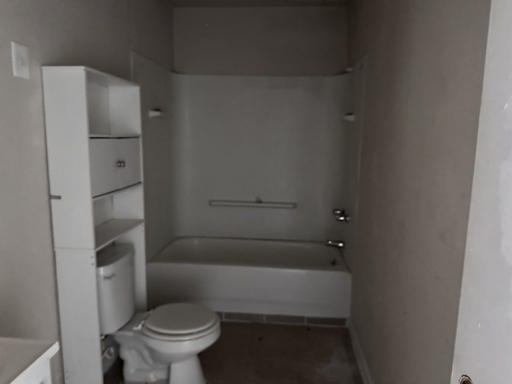 Bathroom inside a Hempstead, TX home sold for an out-of-state heir