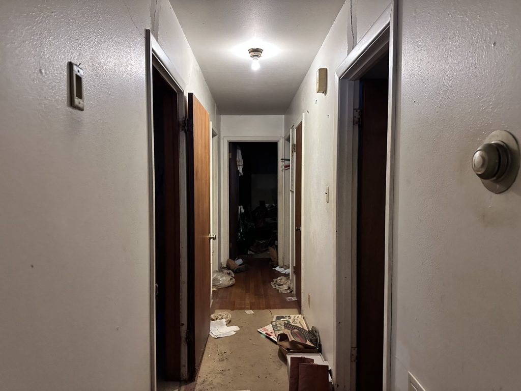 Deteriorated interior of inherited Westbury Houston TX house sold for cash
