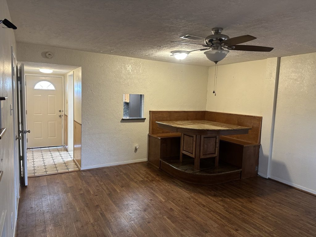 Corner dining nook in a Garden Walk townhome in La Porte, TX