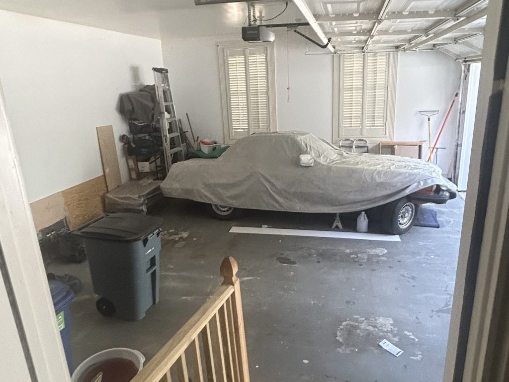 Garage of a Memorial Thicket Houston TX home purchased in a private cash sale